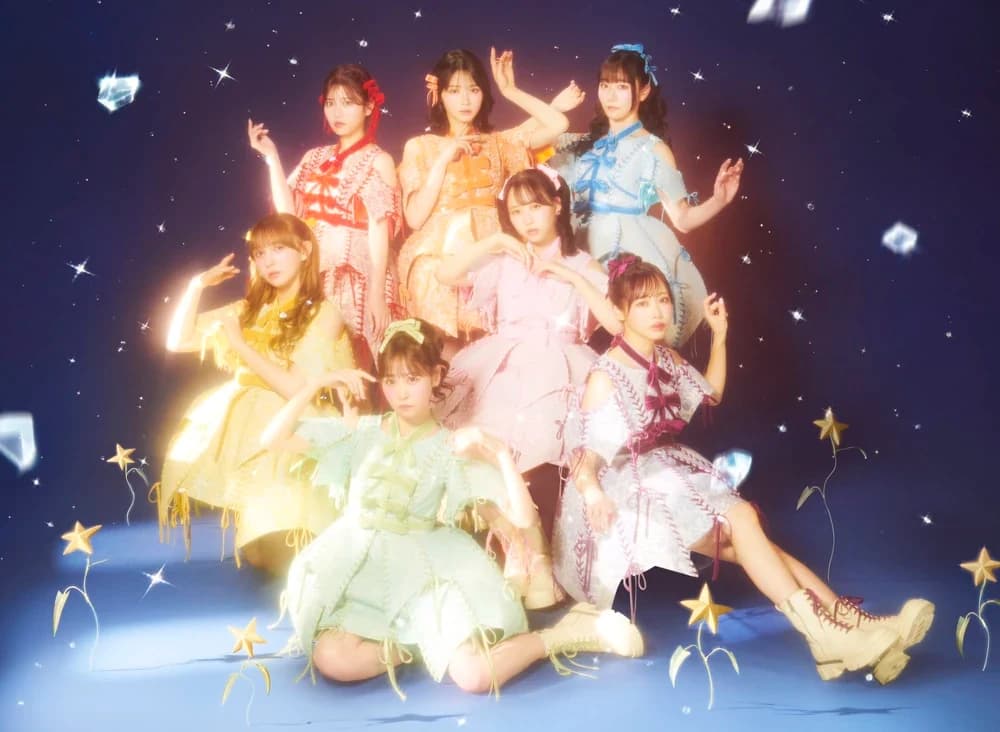 Japanse idolgroep FRUITS ZIPPER, officiële promotiefoto (KawaiiってMagic 2025) 
